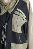 "Re:make" military kimono hood jacket