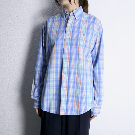 00s ”Ralph Lauren” check BD shirt