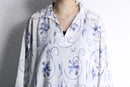 flower emb skipper pullover shirt｜シャツの古着 詳細2