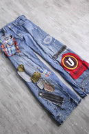 "Re:make"patchworkwide denim