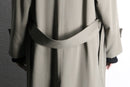 “SANYO” khaki beige wool gabardine double breast coat