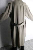 “SANYO” khaki beige wool gabardine double breast coat