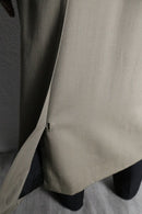 “SANYO” khaki beige wool gabardine double breast coat