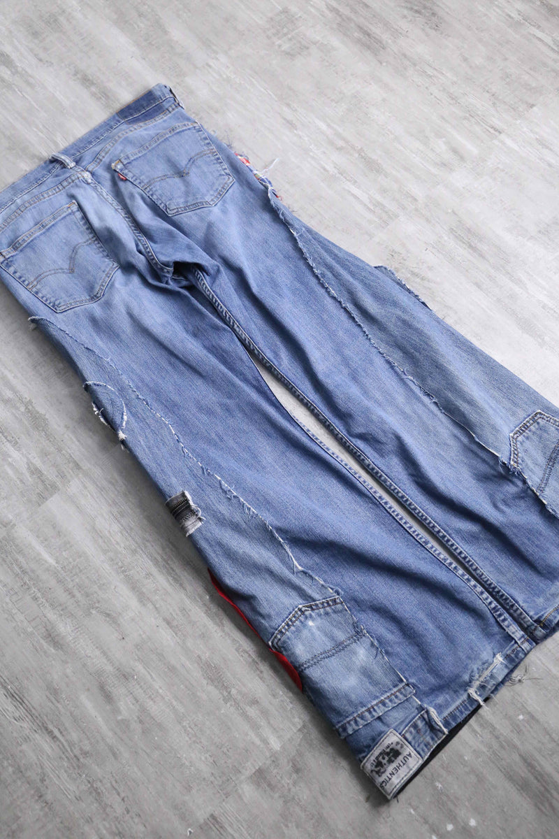 "Re:make"patchworkwide denim