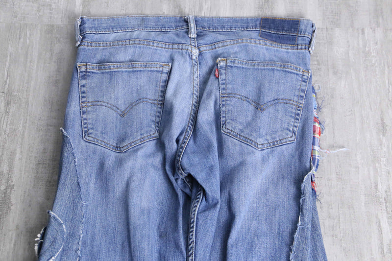 "Re:make"patchworkwide denim