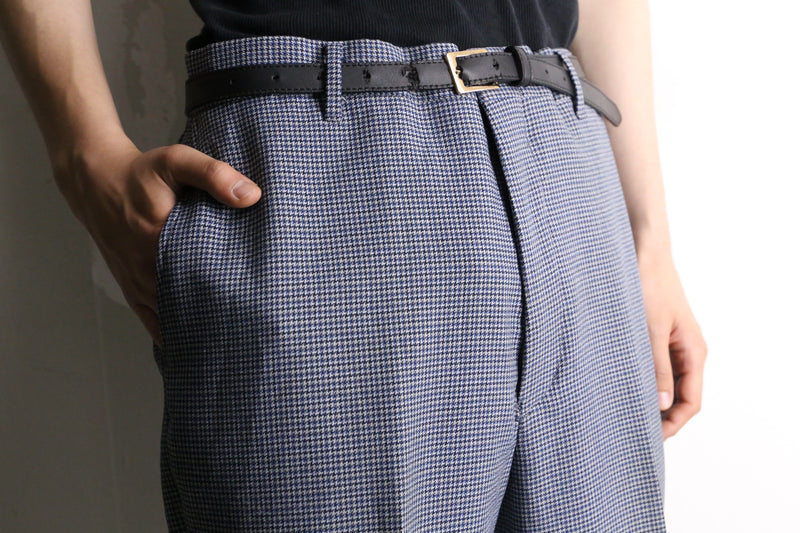 vintage houndstooth pattern flare slacks