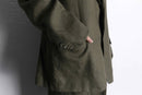 olive brown 2B single 2peace linen suit set up