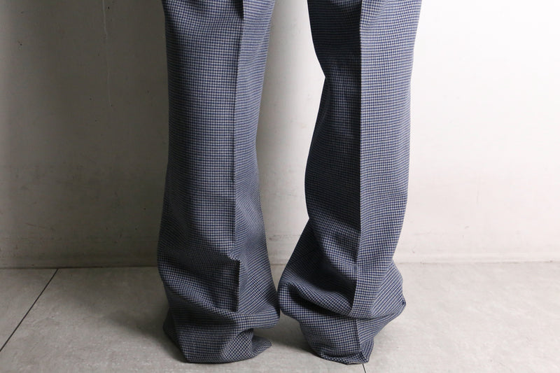 vintage houndstooth pattern flare slacks