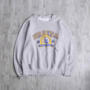 gray color damage design college logo sweat