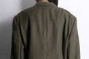 olive brown 2B single 2peace linen suit set up