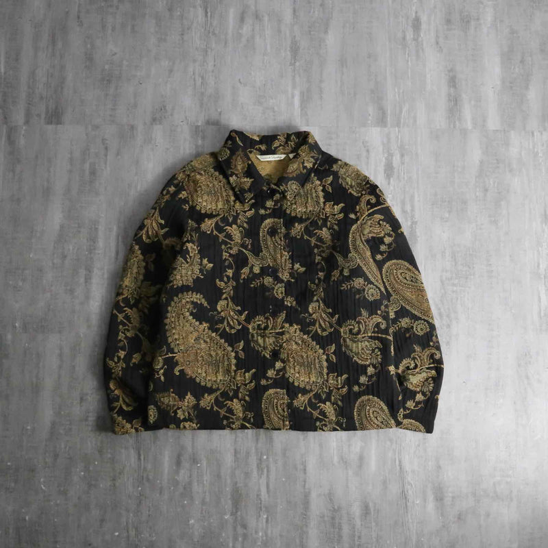2000s paisley pattern jacquard jacket