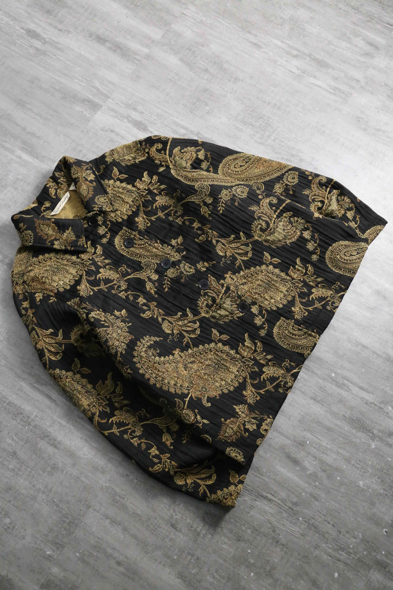 2000s paisley pattern jacquard jacket