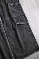 gimmicky bondage baggy denim pants