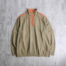 bicoler half zip sweat shirt