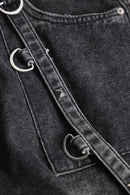 gimmicky bondage baggy denim pants