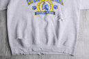 gray color damage design college logo sweat