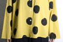 abstract marble dot collarless box shirt