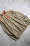 bicoler half zip sweat shirt