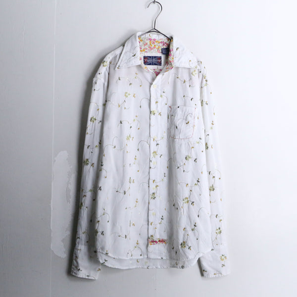 botanical pattern design shirt