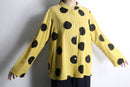 abstract marble dot collarless box shirt