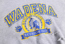 gray color damage design college logo sweat