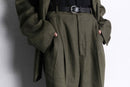 olive brown 2B single 2peace linen suit set up