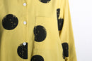 abstract marble dot collarless box shirt