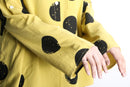 abstract marble dot collarless box shirt