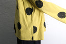 abstract marble dot collarless box shirt