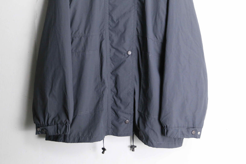 ”KINGSIZE” high neck zip up nylon jacket