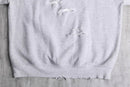 gray color damage design college logo sweat