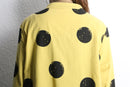 abstract marble dot collarless box shirt