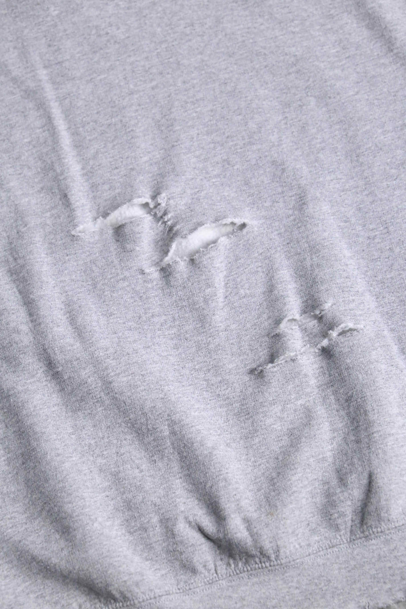 gray color damage design college logo sweat