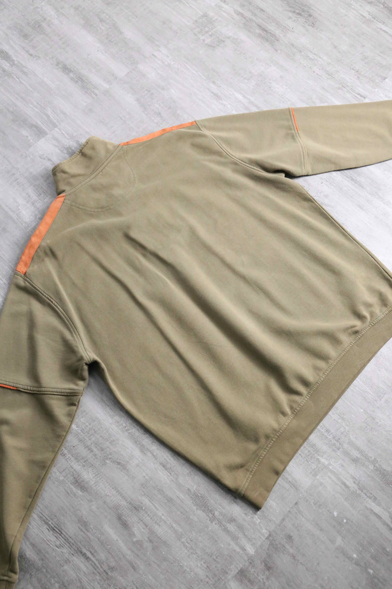 bicoler half zip sweat shirt