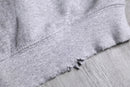 gray color damage design college logo sweat