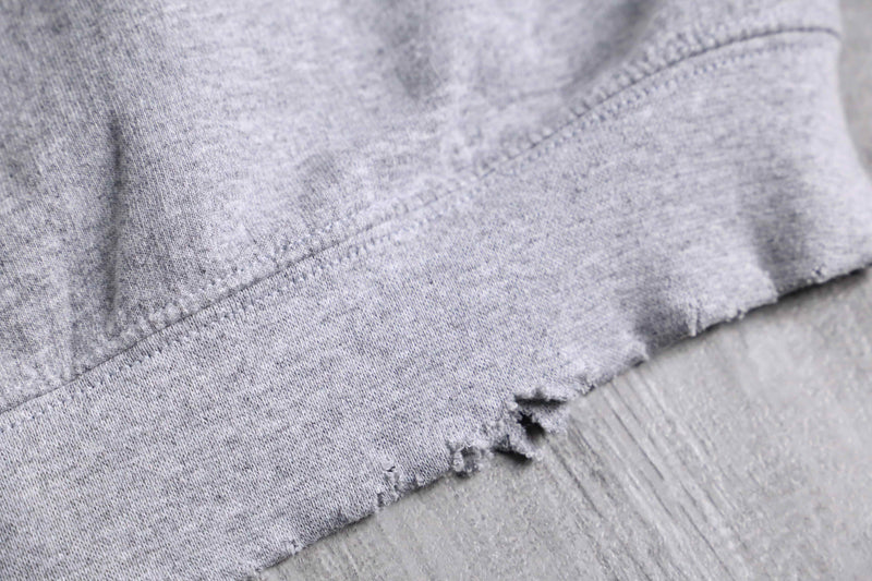 gray color damage design college logo sweat