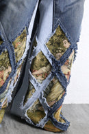 "Re:make" rug docking flare denim pants