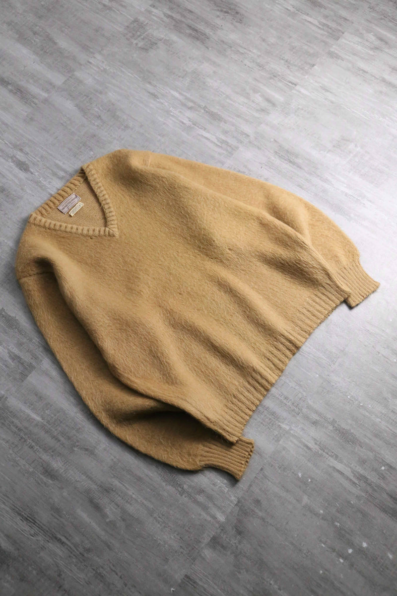 1960s vintage Marshall & Field baby kid mohair blend Vneck knit