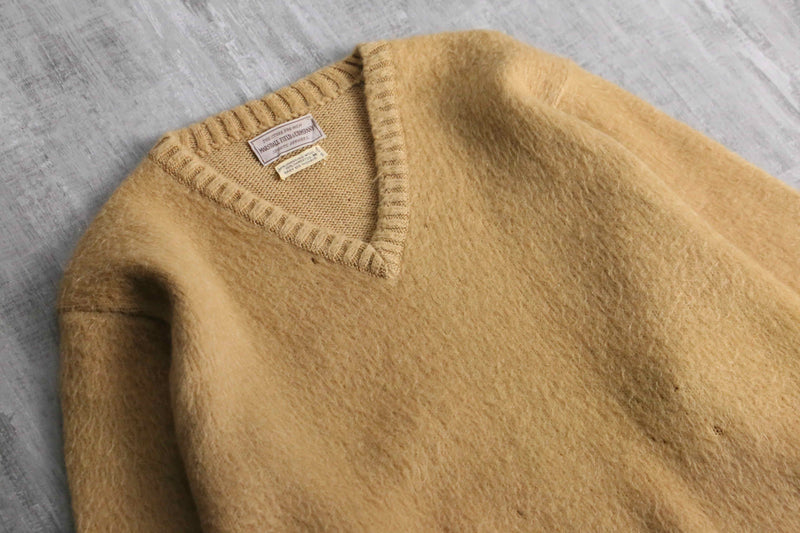 1960s vintage Marshall & Field baby kid mohair blend Vneck knit