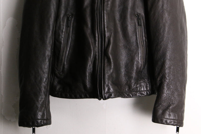 "Calvin Klein" black single riders jacket