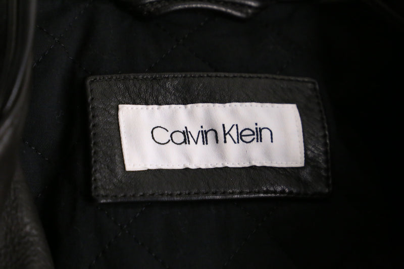 "Calvin Klein" black single riders jacket