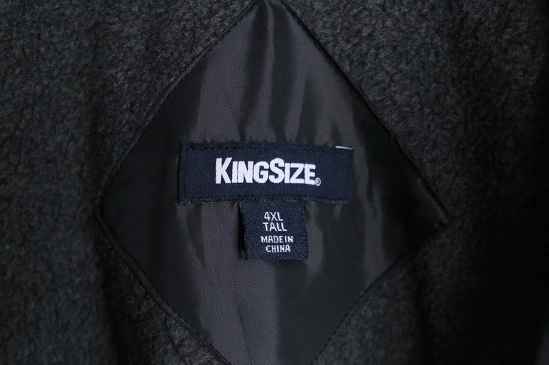 ”KINGSIZE” high neck zip up nylon jacket