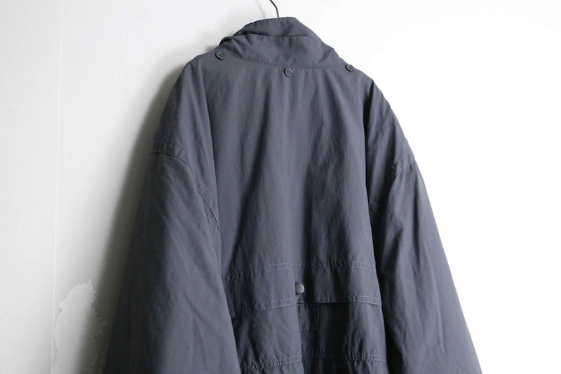 ”KINGSIZE” high neck zip up nylon jacket