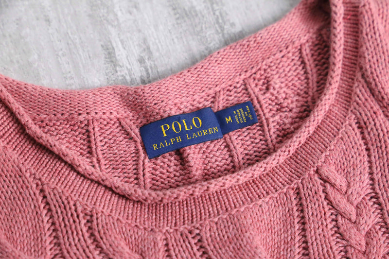 “POLO by Ralph Lauren” pale pink cotton knit