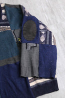"Re:make" random patchwork dark knit