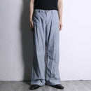 "LAUREN RL" blue stripe cotton flare pants