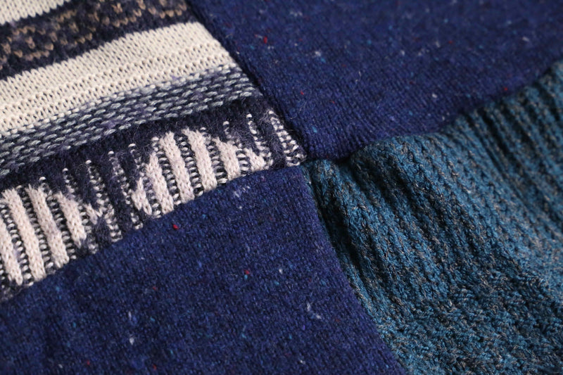 "Re:make" random patchwork dark knit