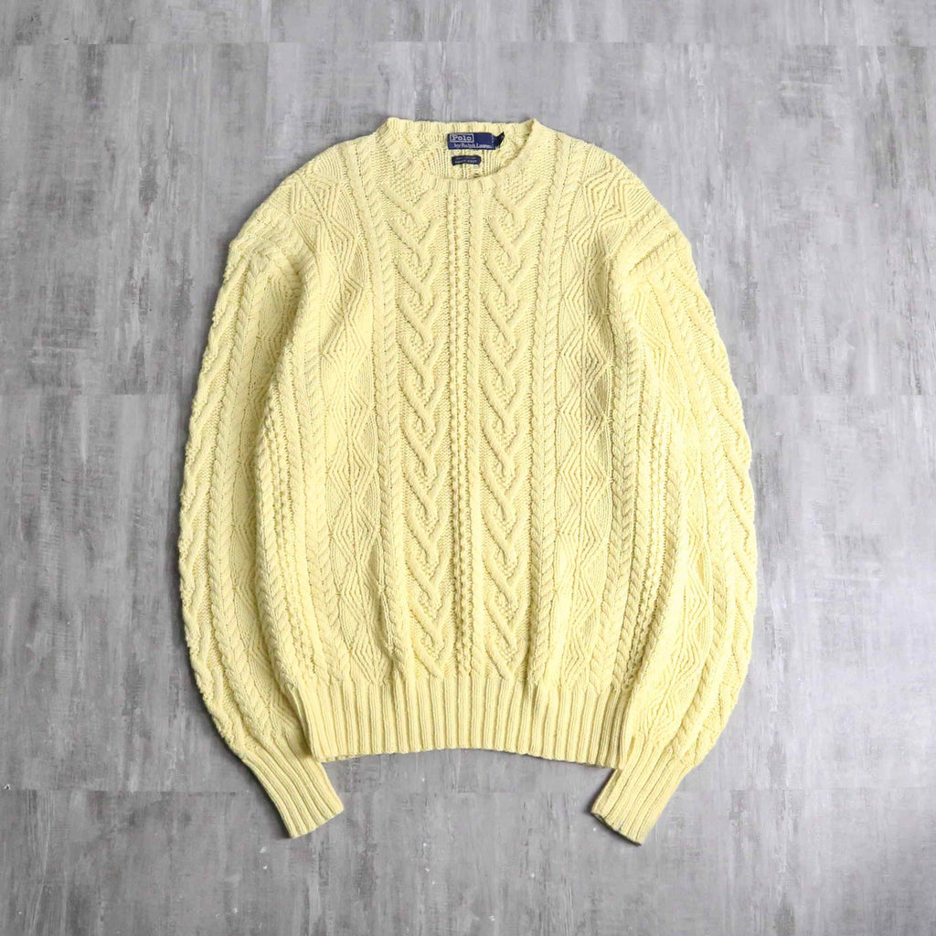 POLO by Ralph Lauren” pale yellow cotton knit