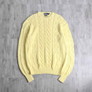 “POLO by Ralph Lauren” pale yellow cotton knit