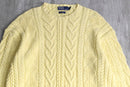 “POLO by Ralph Lauren” pale yellow cotton knit